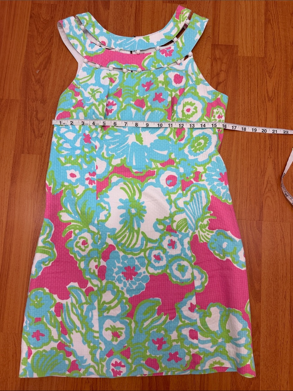 Lilly Pulitzer Lindy PB Pink A Delicacy Beaded Neck Shift Dress